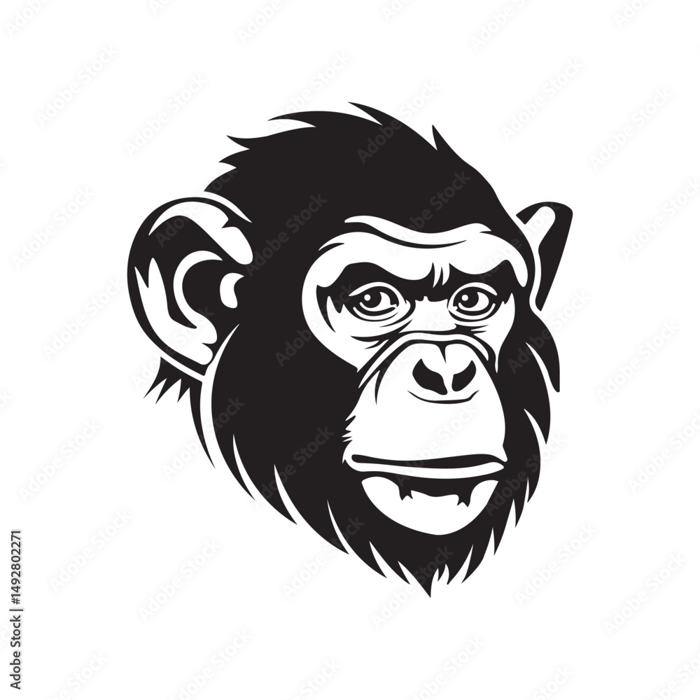 Playful monkey silhouette vector art illustration Playful monkey silhouette vector art illustration