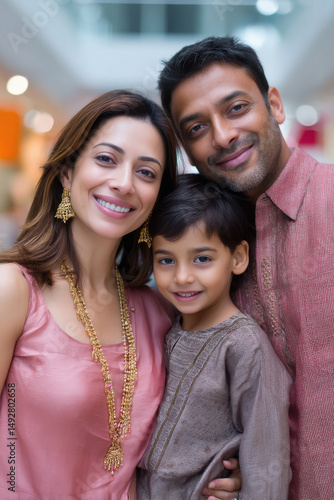 happy indian family