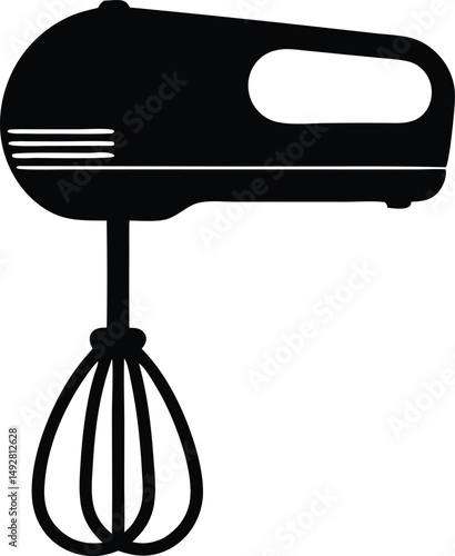 electric hand mixer silhouette vector icon