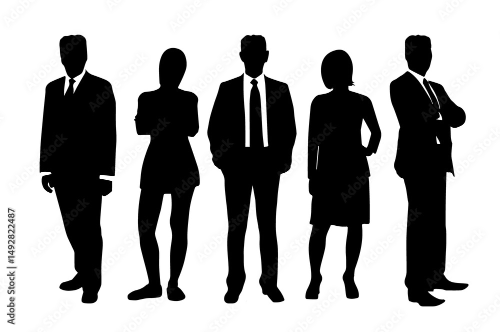 Professional business team silhouettes. Black professional figure for corporate design. isolated in white background vector eps10. Professional business team silhouettes. Black professional figure for corporate design. isolated in white background vector eps10.