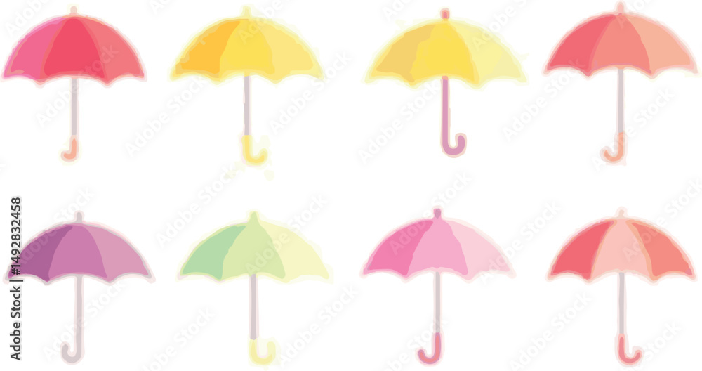 Fototapeta premium Create a umbrella icon set vector illustration with white background