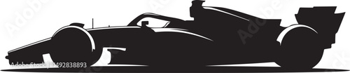Silhouette of a Formula One Race Car