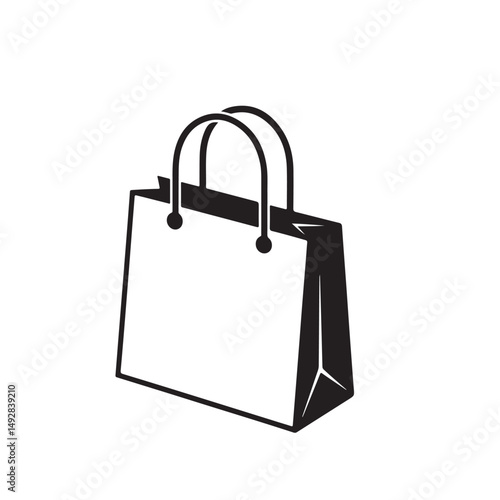 shopping bag isolated on white.