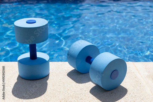 Foam Dumbbells for Aquatic Training. Summer Workout Essentials