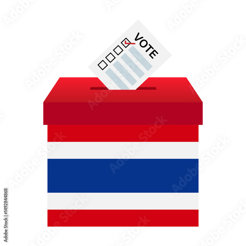 Election in the Thailand. Election Concept. Vector Illustration.