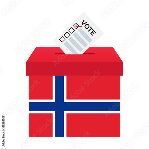 Election in the Norway. Election Concept. Vector Illustration.