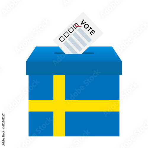 Election in the Sweden. Election Concept. Vector Illustration.