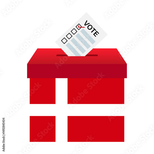 Election in the Denmark. Election Concept. Vector Illustration.