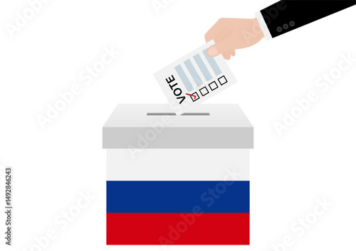Election in the Russia. Election Concept. Vector Illustration.