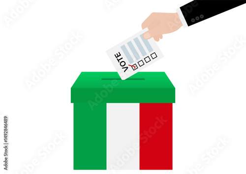 Election in the Italy. Election Concept. Vector Illustration.