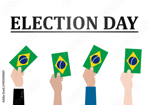 Election in the Brazil. Election Concept. Vector Illustration.