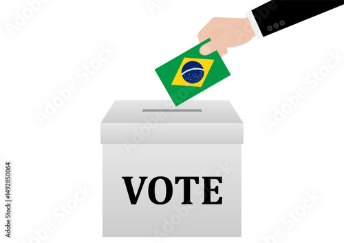 Election in the Brazil. Election Concept. Vector Illustration.