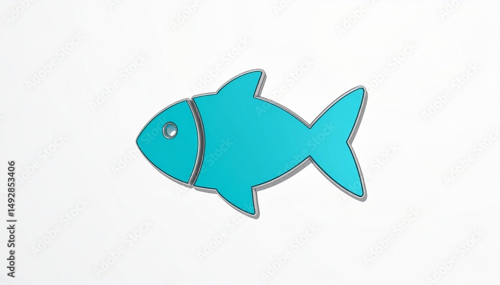 Obraz premium glass fish sculpture