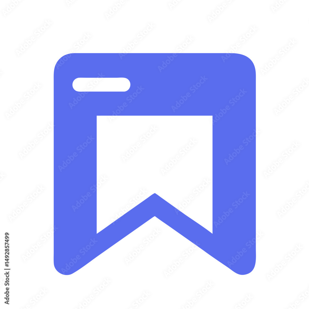 Bookmark icon design in blue color on White Background Bookmark icon design in blue color on White Background