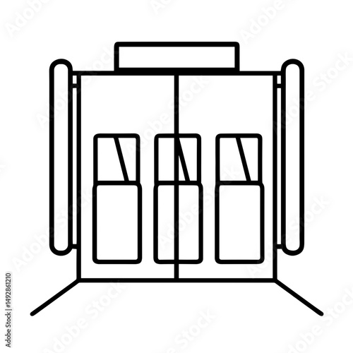 Customs Checkpoint Icon on Transparent background for Travel Blogs, Security Awareness, Transportation Websites, and Educational Materials