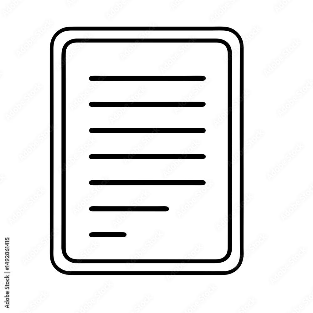 Simple Document Icon on Transparent background for Design Projects, Digital Media, Graphic Design, and Website Content Simple Document Icon on Transparent background for Design Projects, Digital Media, Graphic Design, and Website Content