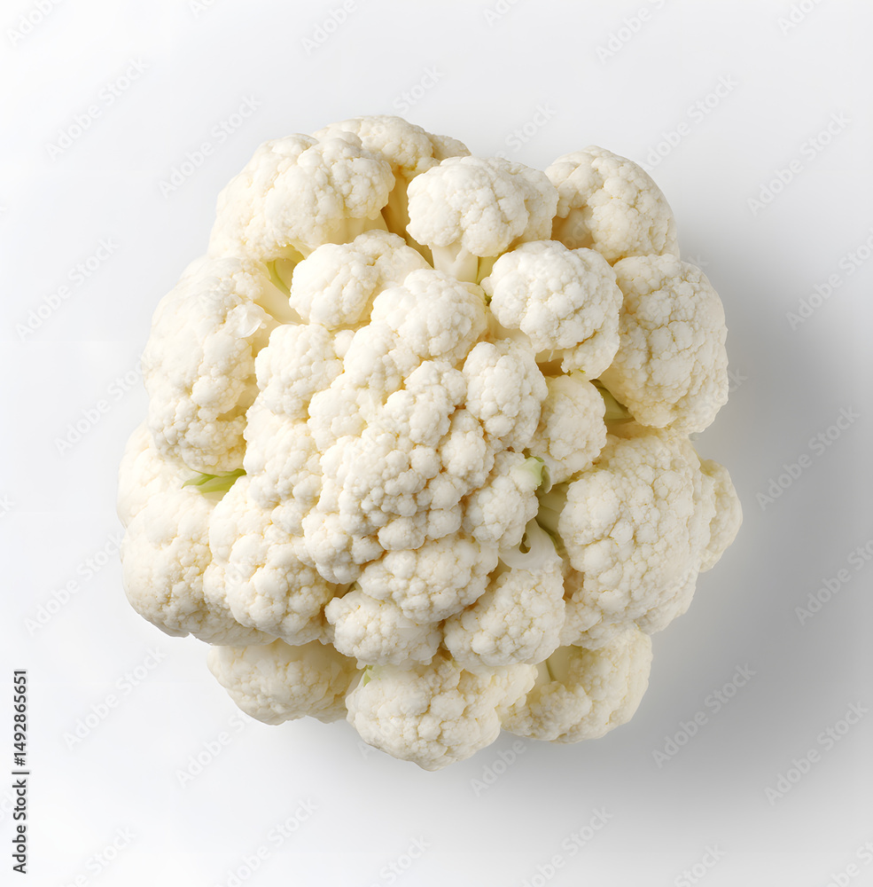 Healthy Fresh Cauliflower Isolated on White Healthy Fresh Cauliflower Isolated on White
