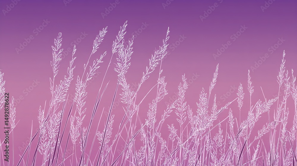 Fototapeta premium Purple background, suitable as a social media banner, website cover, or digital marketing material with nature, outdoor, environmental themes, in a minimalist vector art style.