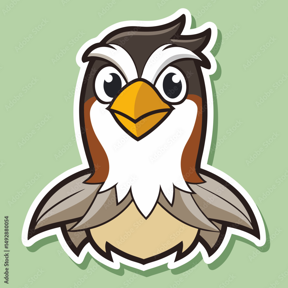 Naklejka premium eagle owl cartoon