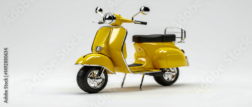 Classic yellow scooter vintage retro style transportation