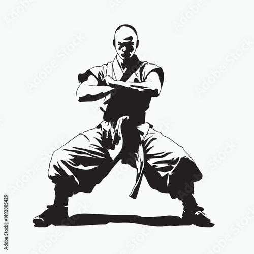 shaolin boy vector