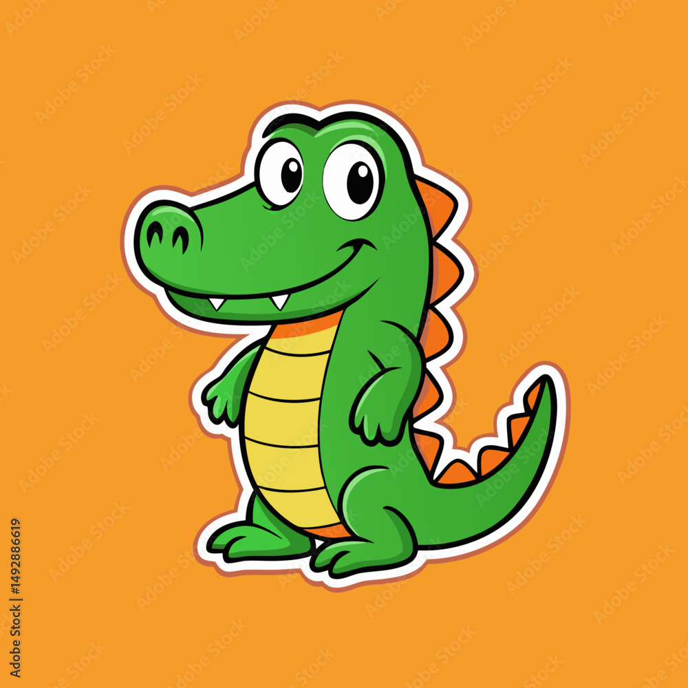 Fototapeta premium funny crocodile cartoon
