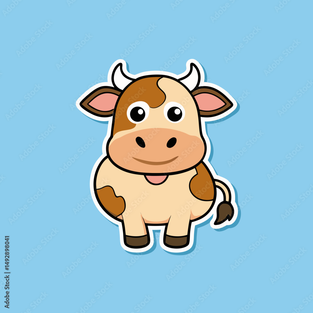 Fototapeta premium funny cow cartoon