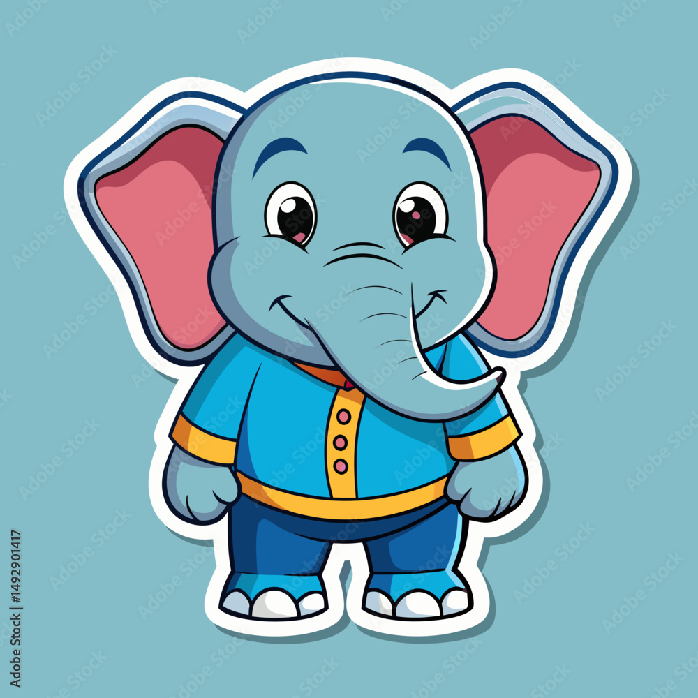Obraz premium elephant cartoon character