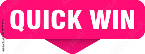 quick win sticker. quick win sign on transparent background