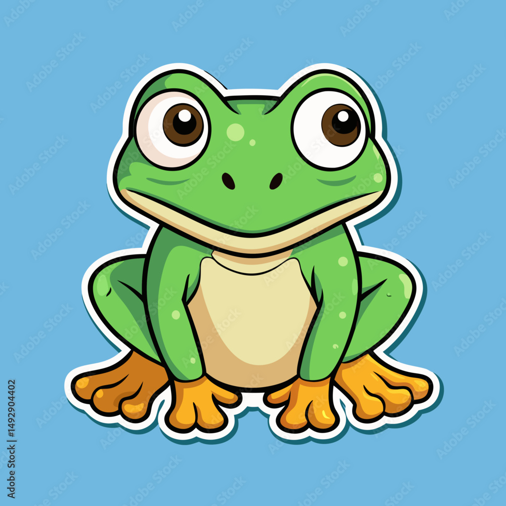 Obraz premium funny frog cartoon