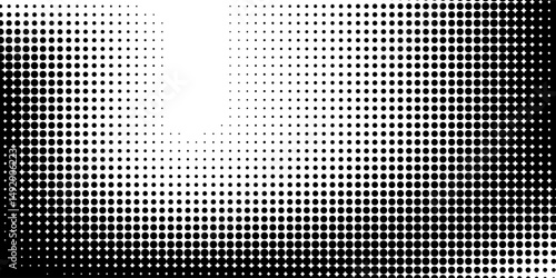 Grunge halftone gradient background. Faded grit noise texture. White and black sand wallpaper.