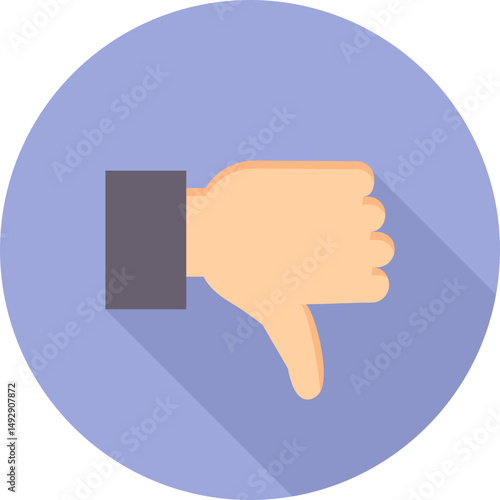 hand with thumb down