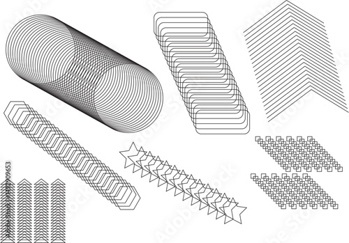 set of black and white hair rollers