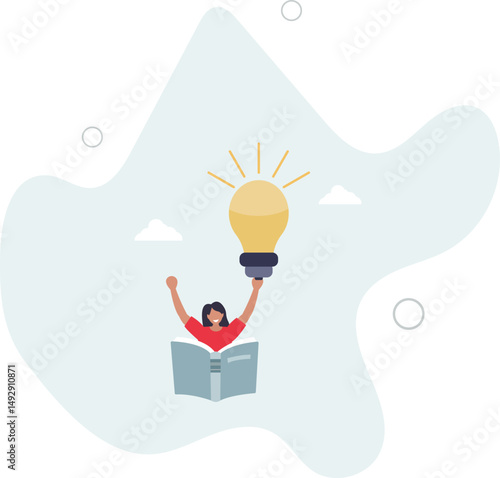 Knowledge or education, study or learning new skill, creativity or idea, reading book for inspiration, discover solution or literature, wisdom concept. character life .