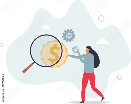 Cost effective, reduce cost and time to maximize better quality result, optimize cost and expense for better profit strategy concept, character life .