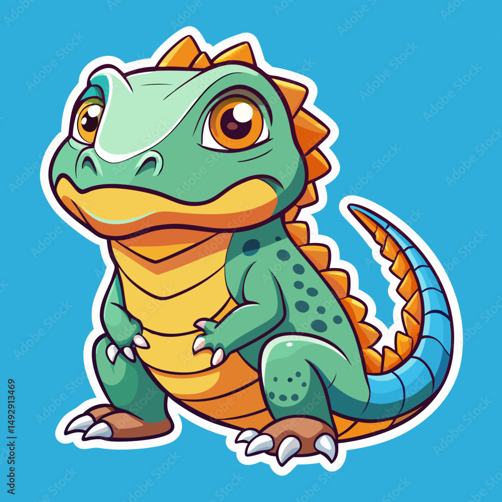 Fototapeta premium green frog cartoon