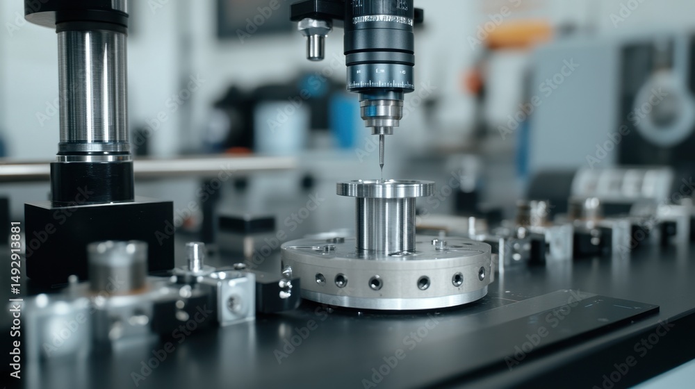 Precision metrology tools displayed in an automated quality control lab Precision metrology tools displayed in an automated quality control lab