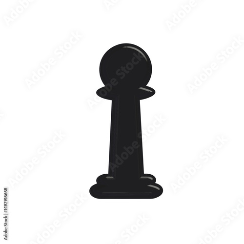 a black chess piece is a pawn