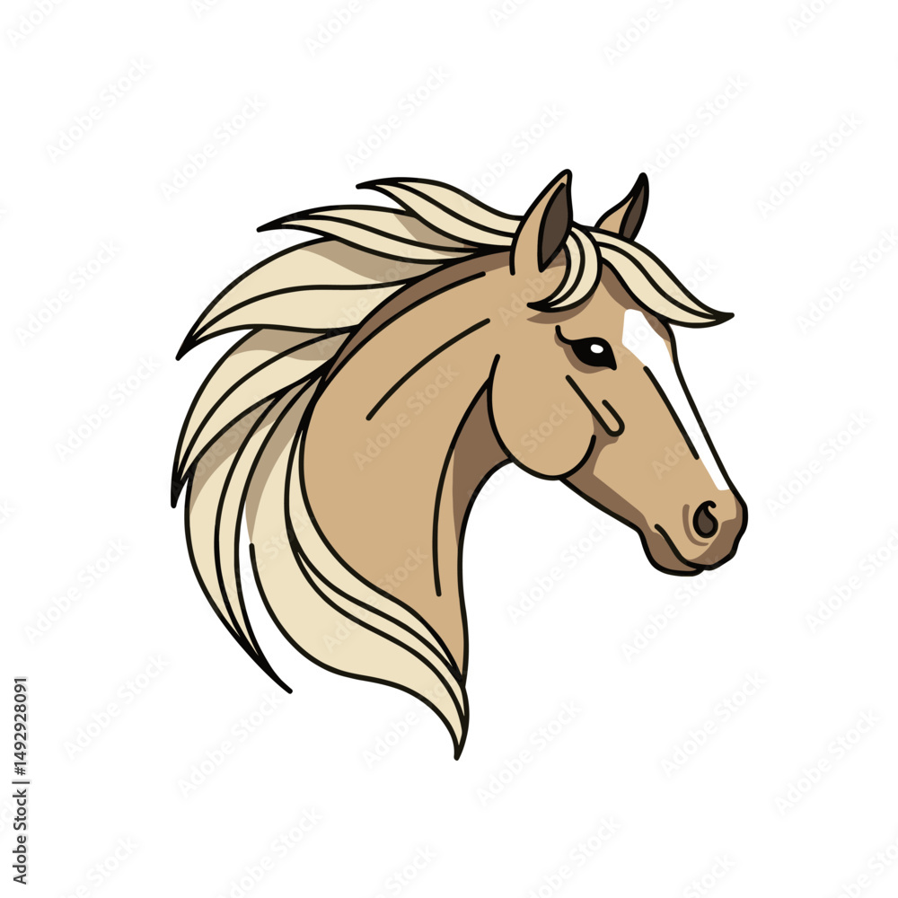 Minimalist horse illustrations with flowing manes. Minimalist horse illustrations with flowing manes.