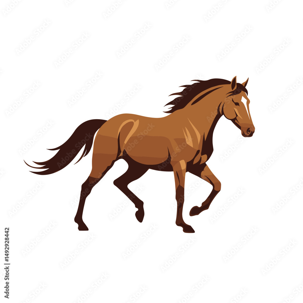 Collection of dynamic horse profile icons. Collection of dynamic horse profile icons.