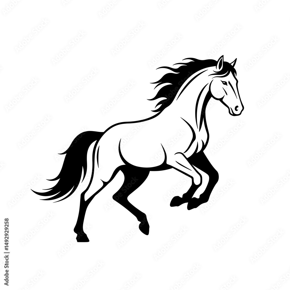 Equine-themed vector icons in black and brown. Equine-themed vector icons in black and brown.