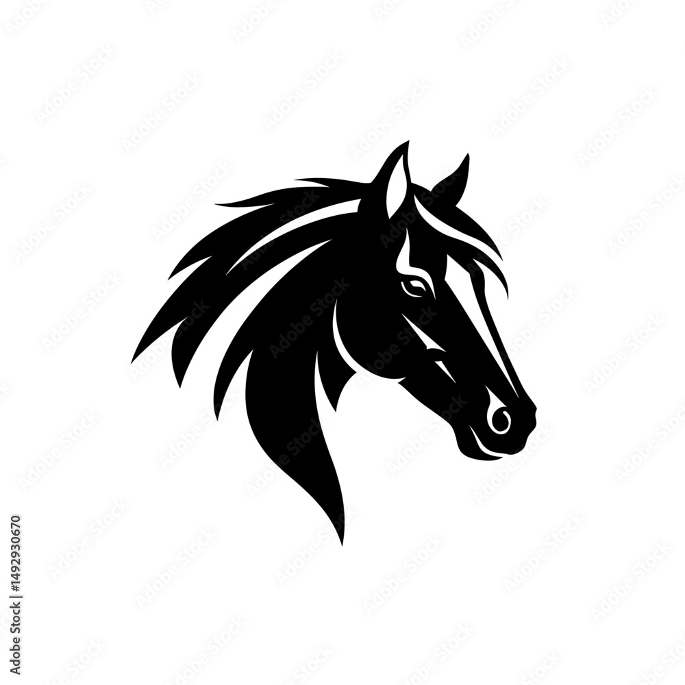 Equine-themed vector icons in black and brown. Equine-themed vector icons in black and brown.