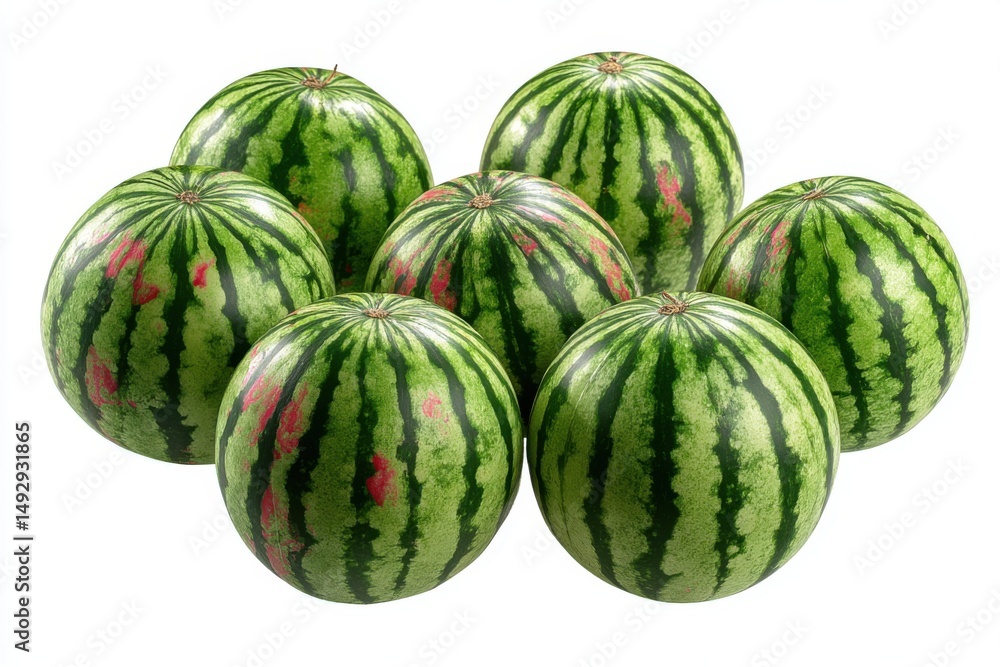 Group of Watermelons on White Background Studio Shot Close Up Fresh Fruit Healthy Eating Summer Food Group of Watermelons on White Background Studio Shot Close Up Fresh Fruit Healthy Eating Summer Food