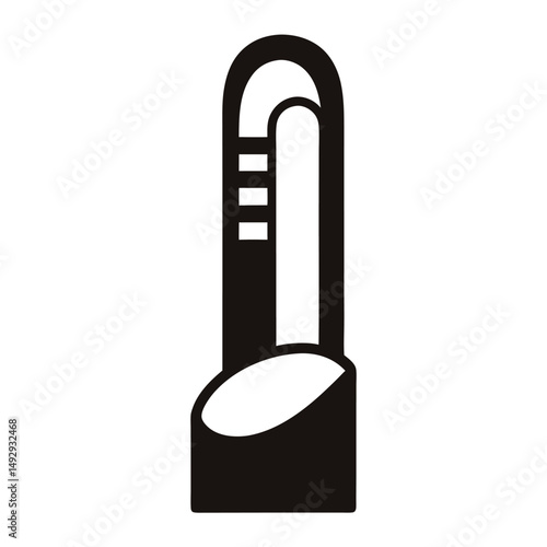 Abstract black and white object resembling a futuristic humidifier or appliance