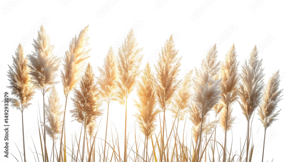 Pampas grass in field Pampas grass in field