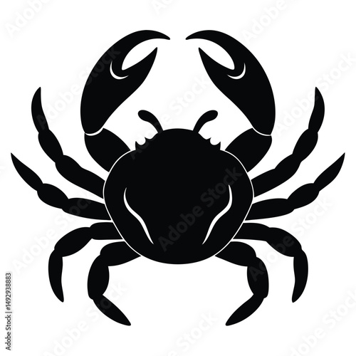 fishmonger element isolated crab on white background 