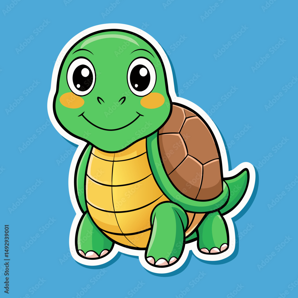 Fototapeta premium funny turtle cartoon