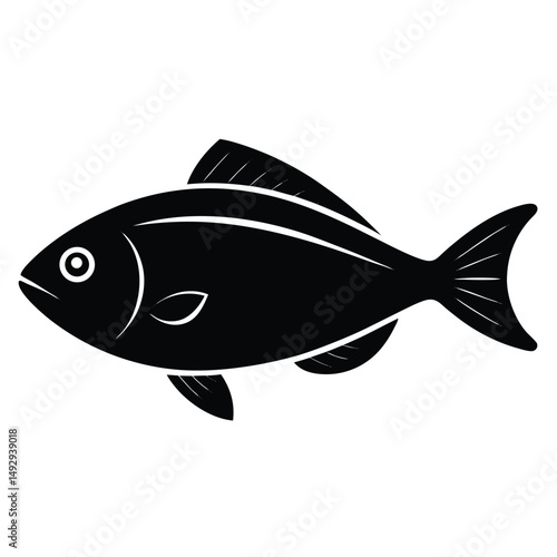 fishmonger element isolated fish fillet on white background 