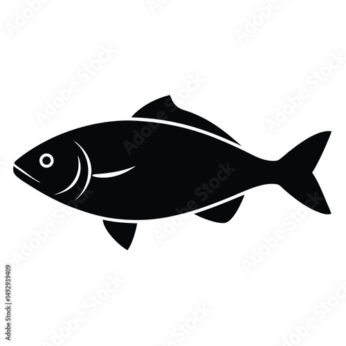 fishmonger element isolated fish fillet on white background 