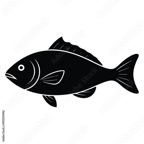 fishmonger element isolated fish fillet portion on white background 